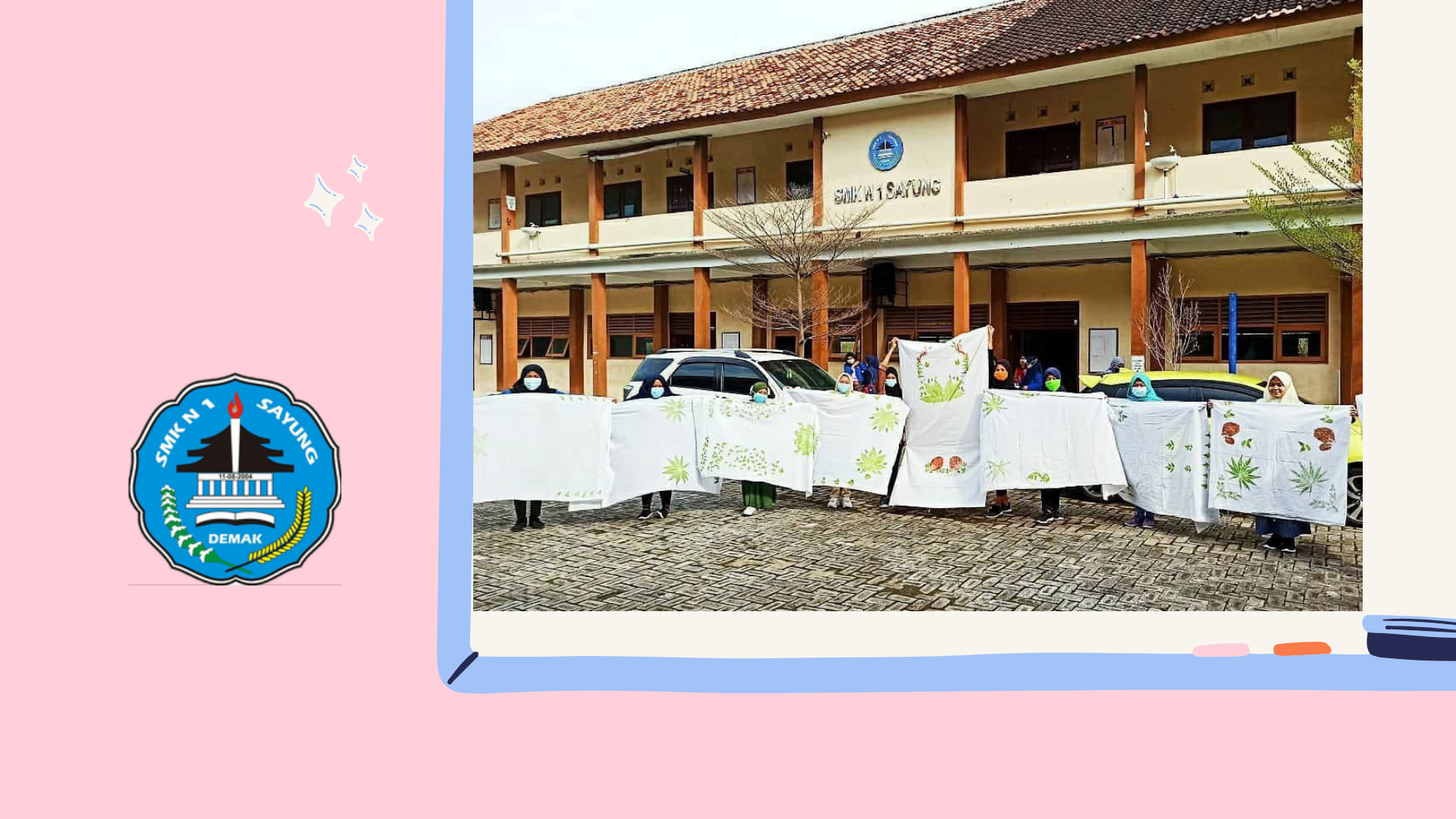 Pelatihan membuat motif kain dengan metode ecoprint